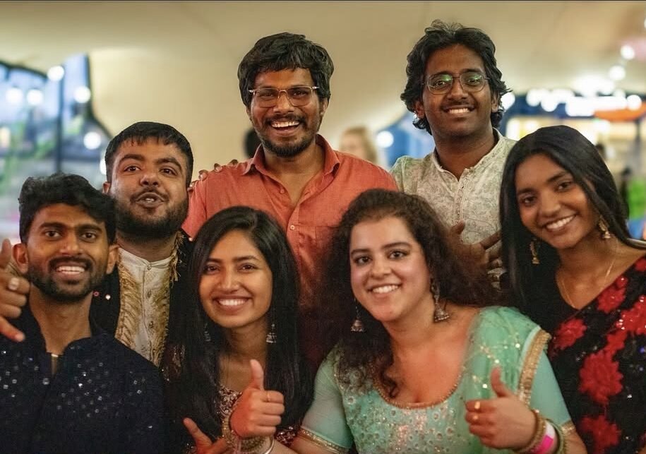 Guests in Indian wedding outfits at the BollyNasha Edinburgh Fake Wedding, photographed by Eccentric Routes