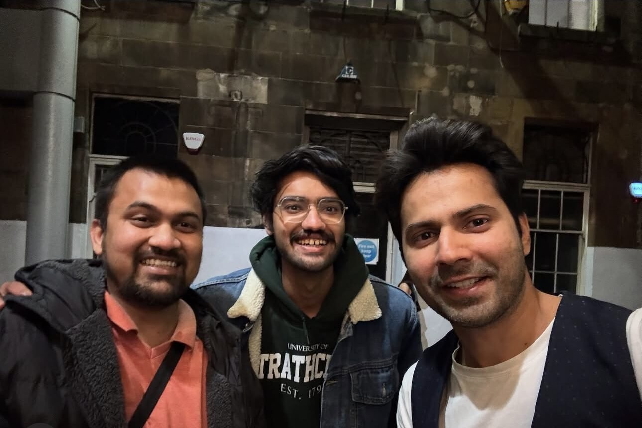 Aditya Narayan with Varun Dhawan in Glasgow, Eccentric Routes