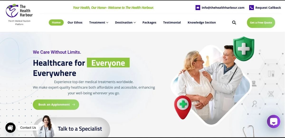 The Health Harbour healthcare website